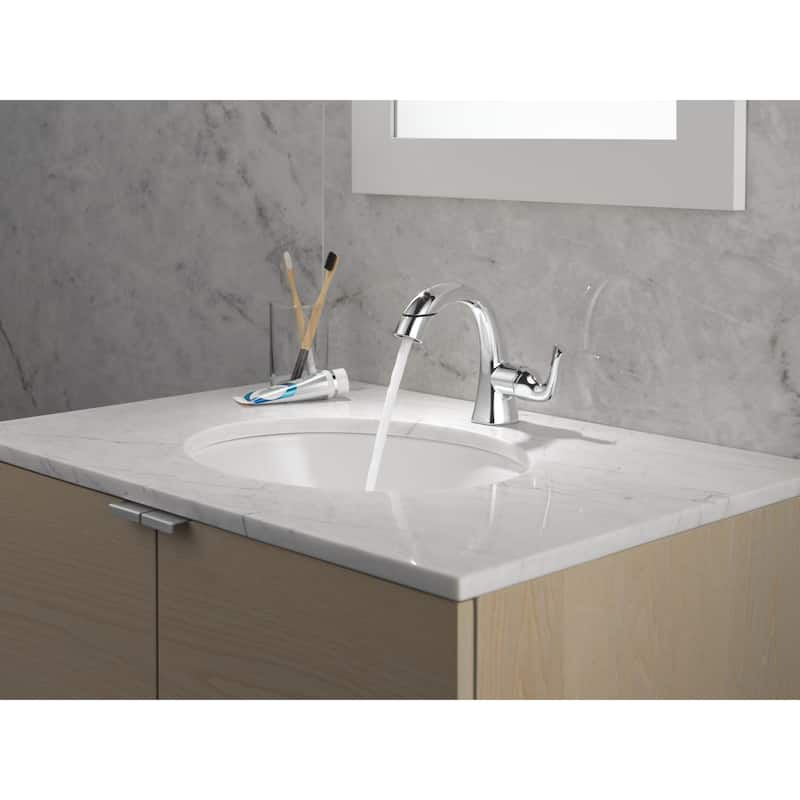 Delta 15840LF-PD Arvo 1.2 GPM Single Hole Bathroom Faucet with Pull