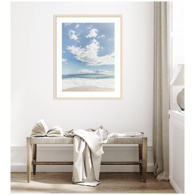 Kate and Laurel Framed Art Beach by Alicia Abla