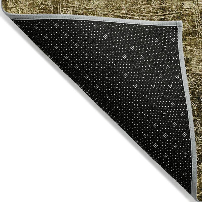 Machine Washable Indoor/ Outdoor Abstract Solid Chantille Rug