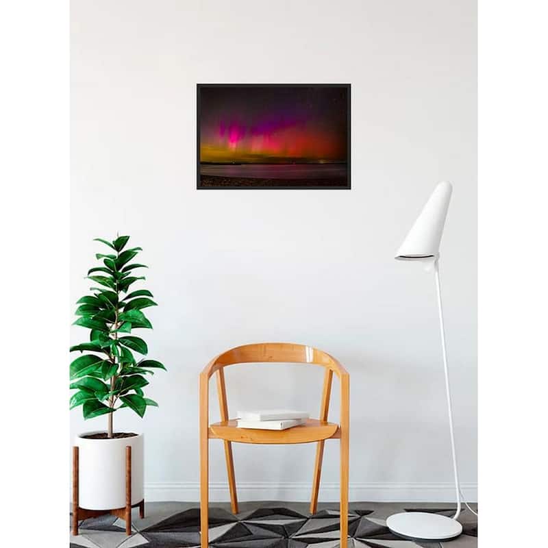 Beach Sunset at night Photography by Wayne Collamore Framed Poster - 12 x 18 Inch