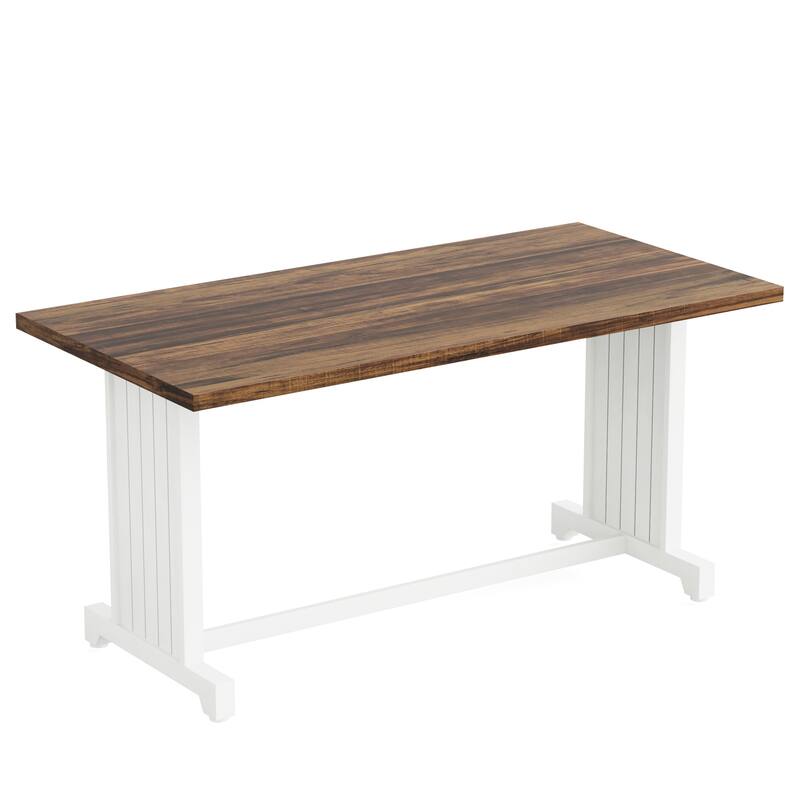 47" Farmhouse 3-Piece Dining Table with 2 Benches