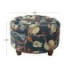 preview thumbnail 17 of 25, HomePop Large Tufted Round Storage Ottoman - Navy