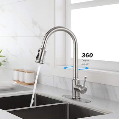 Touch Faucet for Sink w/Pull Down Sprayer Single Handle Kitchen Faucet