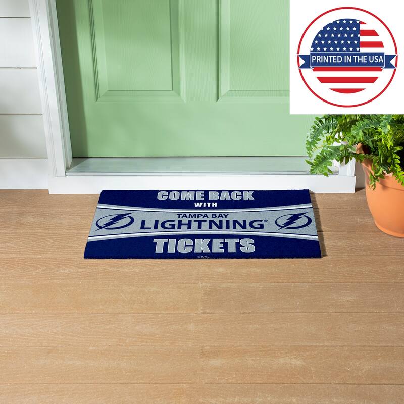St Louis Blues 28 in. x 16 in. PVC "Come Back With Tickets" Trapper Door Mat