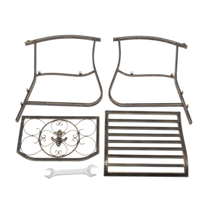 Traditional Wrought Iron Outdoor Rocking Chair