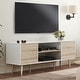 preview thumbnail 8 of 18, WAMPAT Mid Century Modern TV Stand 54 inches in width - White