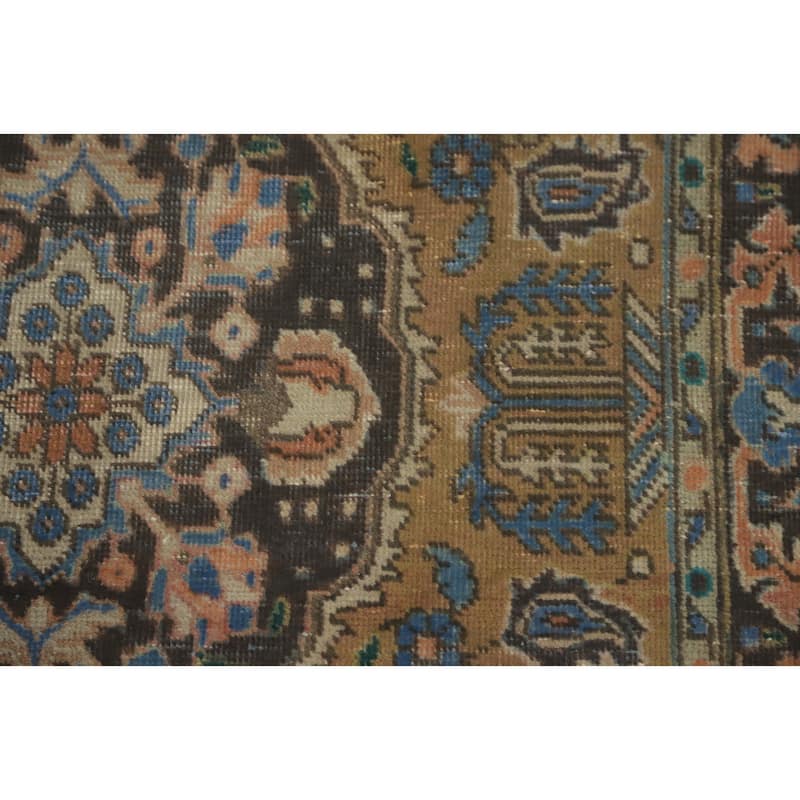 Hand Knotted Oriental 100% Wool Carpet Traditional Medallion Oranges & Rust Tabriz Area Rug - 5' 2'' X 3' 3''