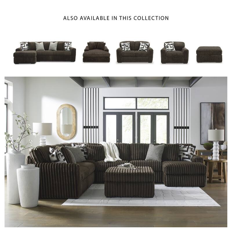 Signature Design by Ashley Midnight-madness Brown 2-Piece Sectional Sofa with Chaise - 120" W x 65" D x 40" H