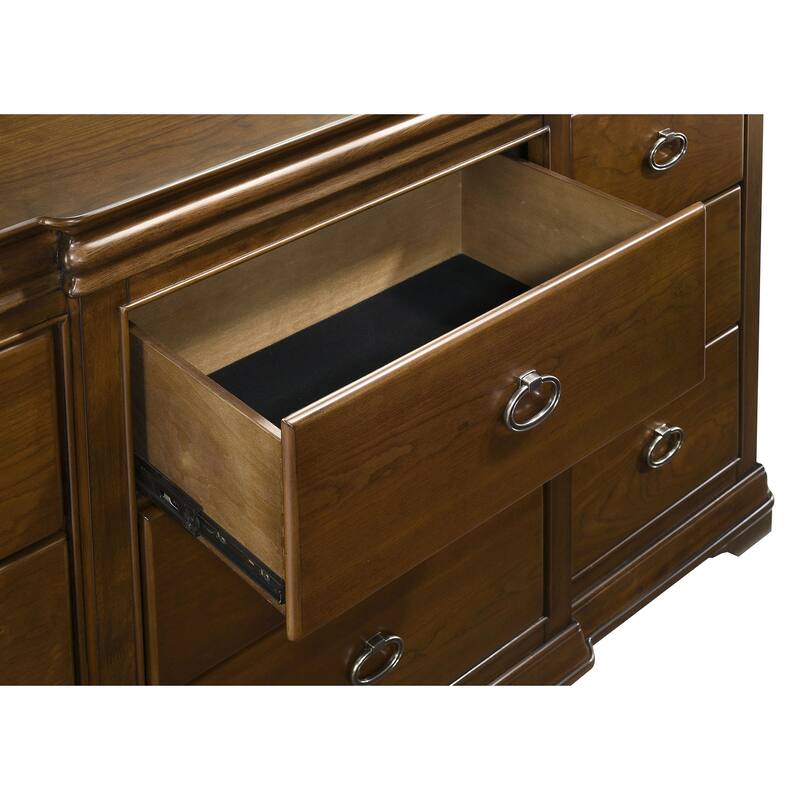 Garland 11-drawer Bedroom Dresser with Mirror Brown Cherry