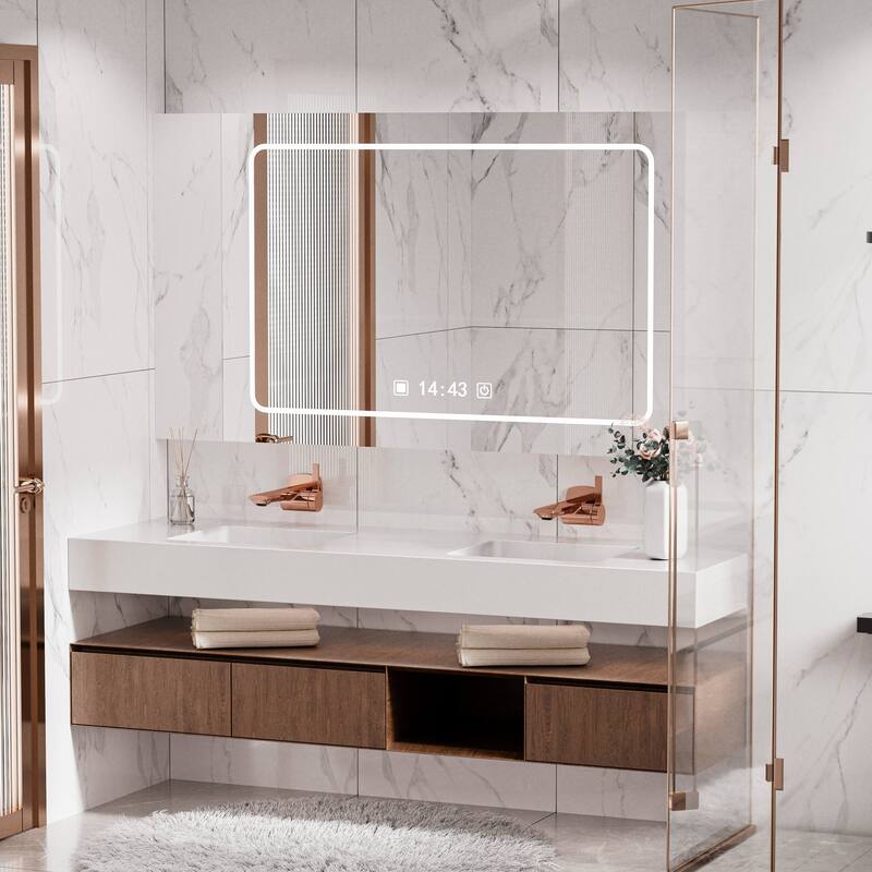 Modland Wall Mount Single Hole Bathroom Faucet with Valve Single Handle And Hot/Cold Indicator