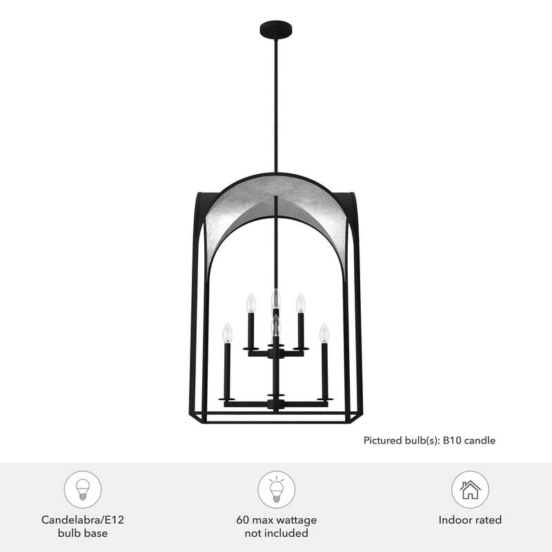 Hunter 22" Dukestown 8-Light Pendant - Entry/ Foyer - Contemporary, Candle, Transitional, Caged