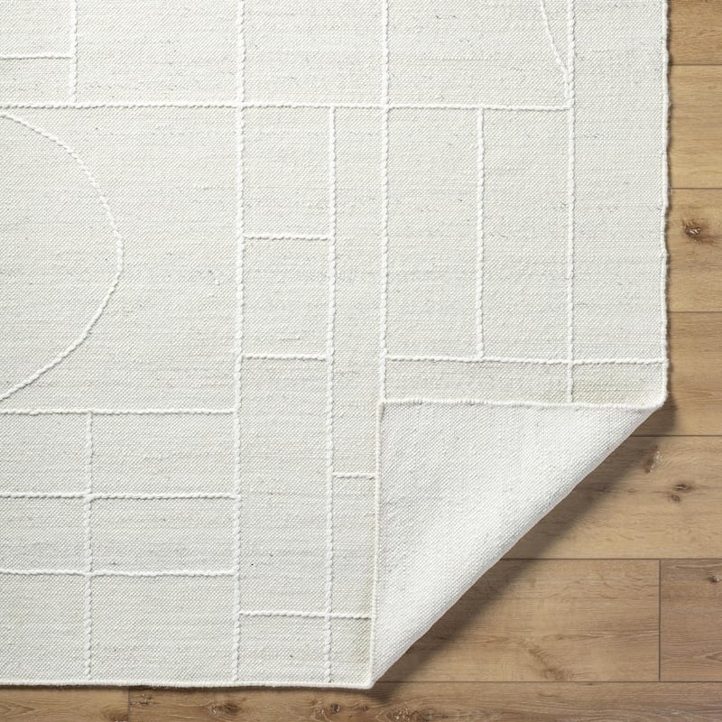 Giovani Casual Solid Color Wool Area Rug