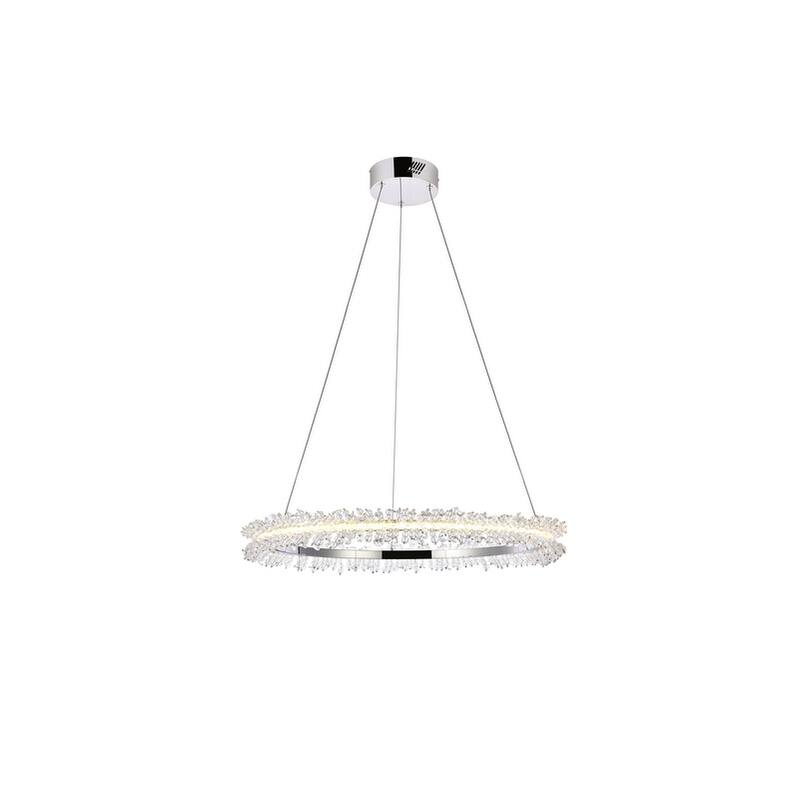 Layla LED 26-Inch Pendant - N/A - Chrome