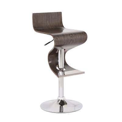 Carson Carrington Solvesborg Walnut Adjustable Retro Bar Stool