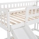 preview thumbnail 16 of 16, Stylish & Playful House Design Wood Bunk Bed with Slide, Ladder and Storage Drawers, Sturdy Frame, White