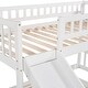 preview thumbnail 16 of 16, Twin over Twin Bunk Bed with Drawers and Slide, Stairway, White
