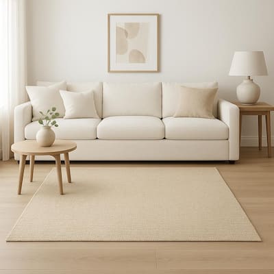 HomeRoots Solid Color Modern Rectangle Area Rug - 120 in. x 96 in. x 0.98 in.