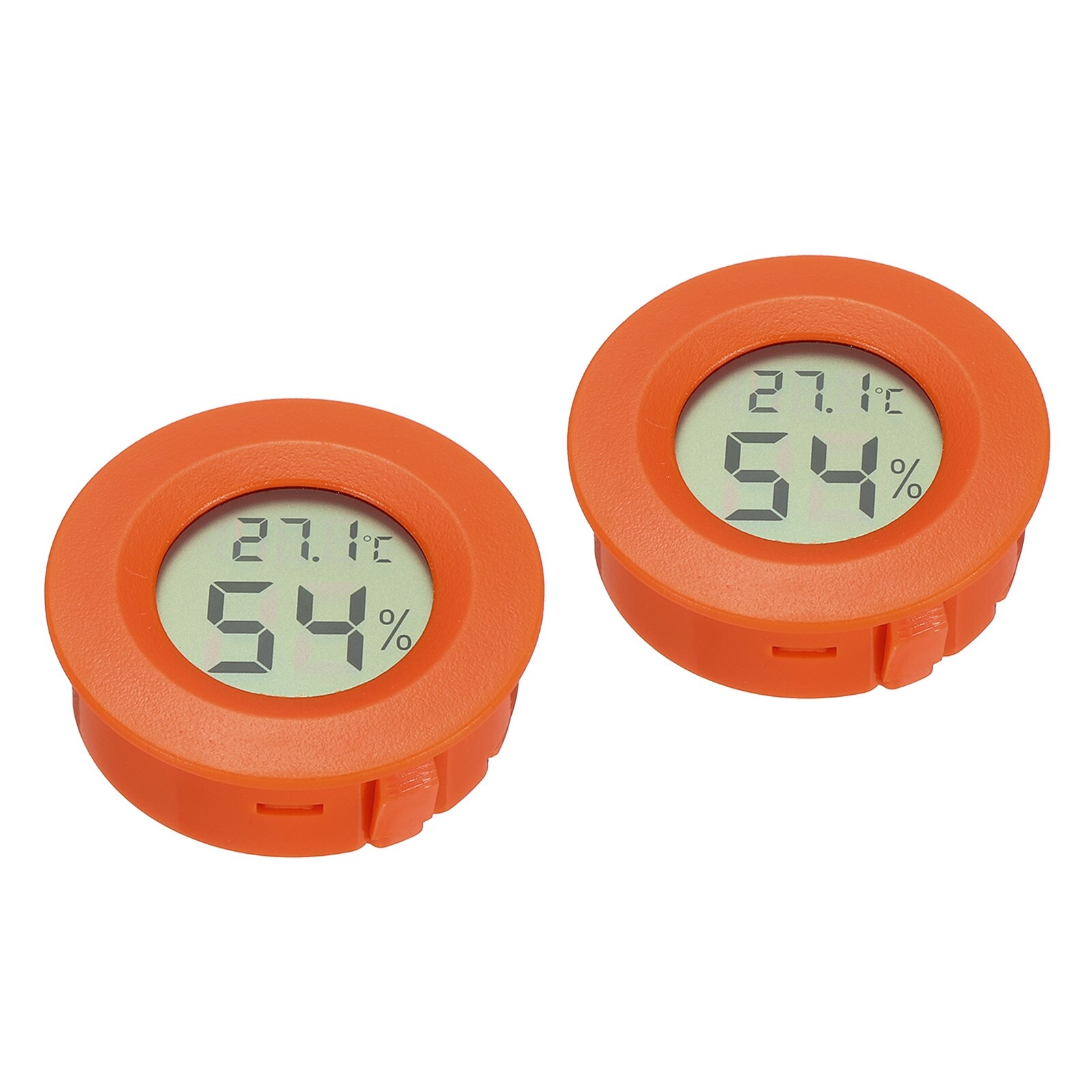 2PCS Thermometer Hygrometer Mini LCD Thermometer Humidity Monitor for  Indoor Black