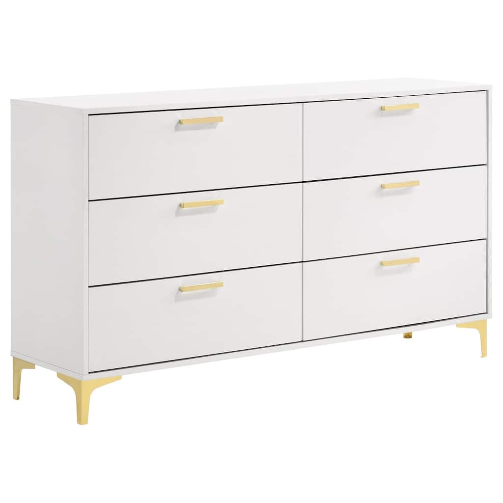Dresser and Mirror Set with Smooth Gliding Drawers, Contemporary Style, and Elegant Bedroom Storage Solution