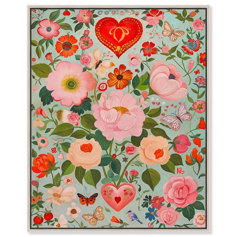 Festival of Flowers Canvas by Art Remedy - 20" x 24" - Silver