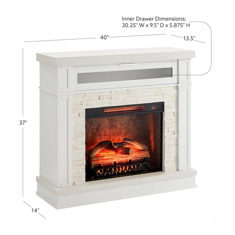 Ephersyn Electric Fireplace with Flame Effect