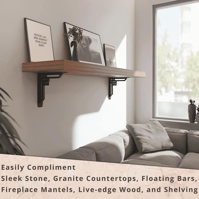 STARBY Rockville Heavy Duty Shelf Bracket Kit (Set of 2)