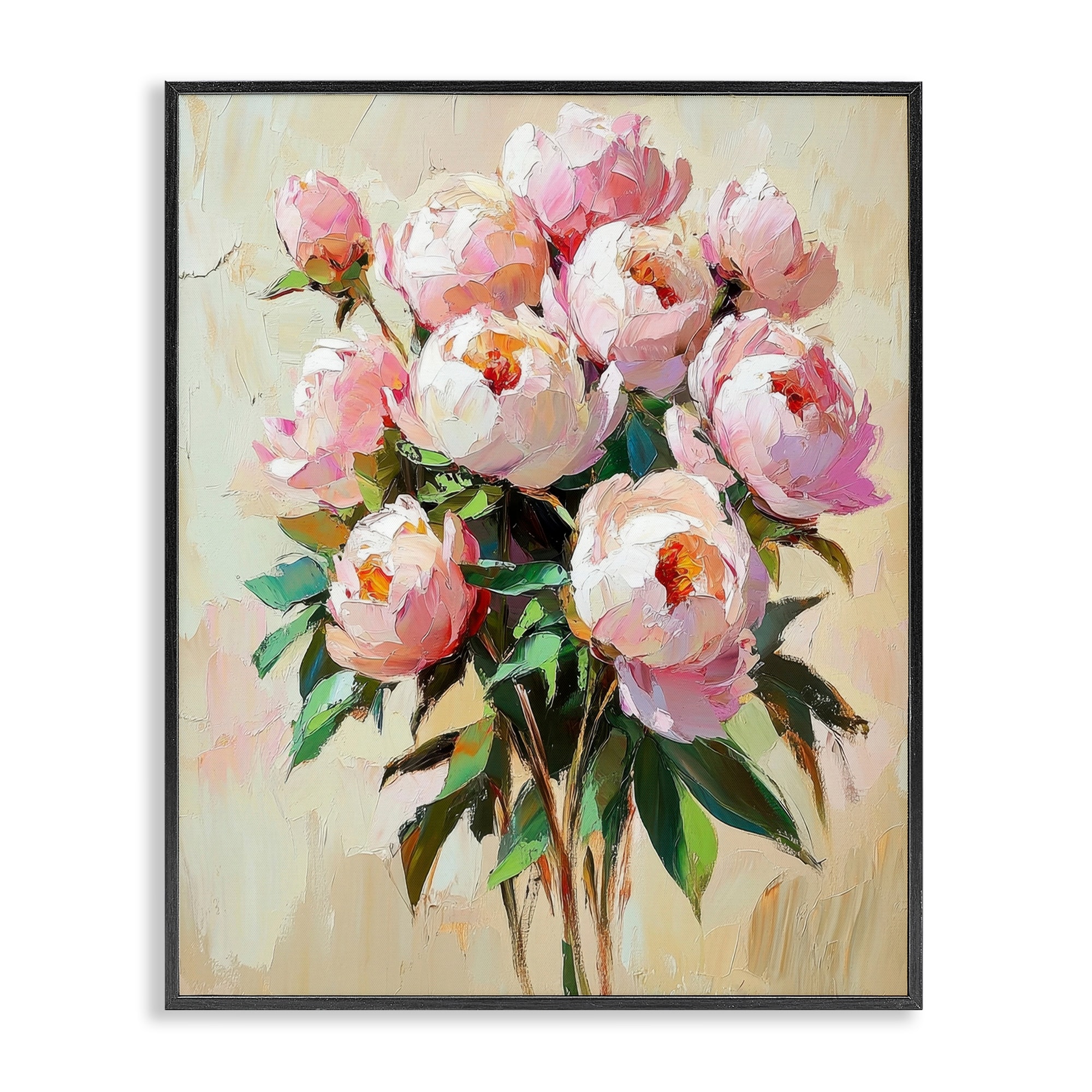 Stupell Sunshine Peonies Bouquet Framed Giclee Art Design By Petal Prints Design