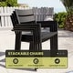 preview thumbnail 6 of 18, 7/9/11/13-Piece Set Outdoor Aluminum Dining Table with Umbrella Hole and Stackable Chairs
