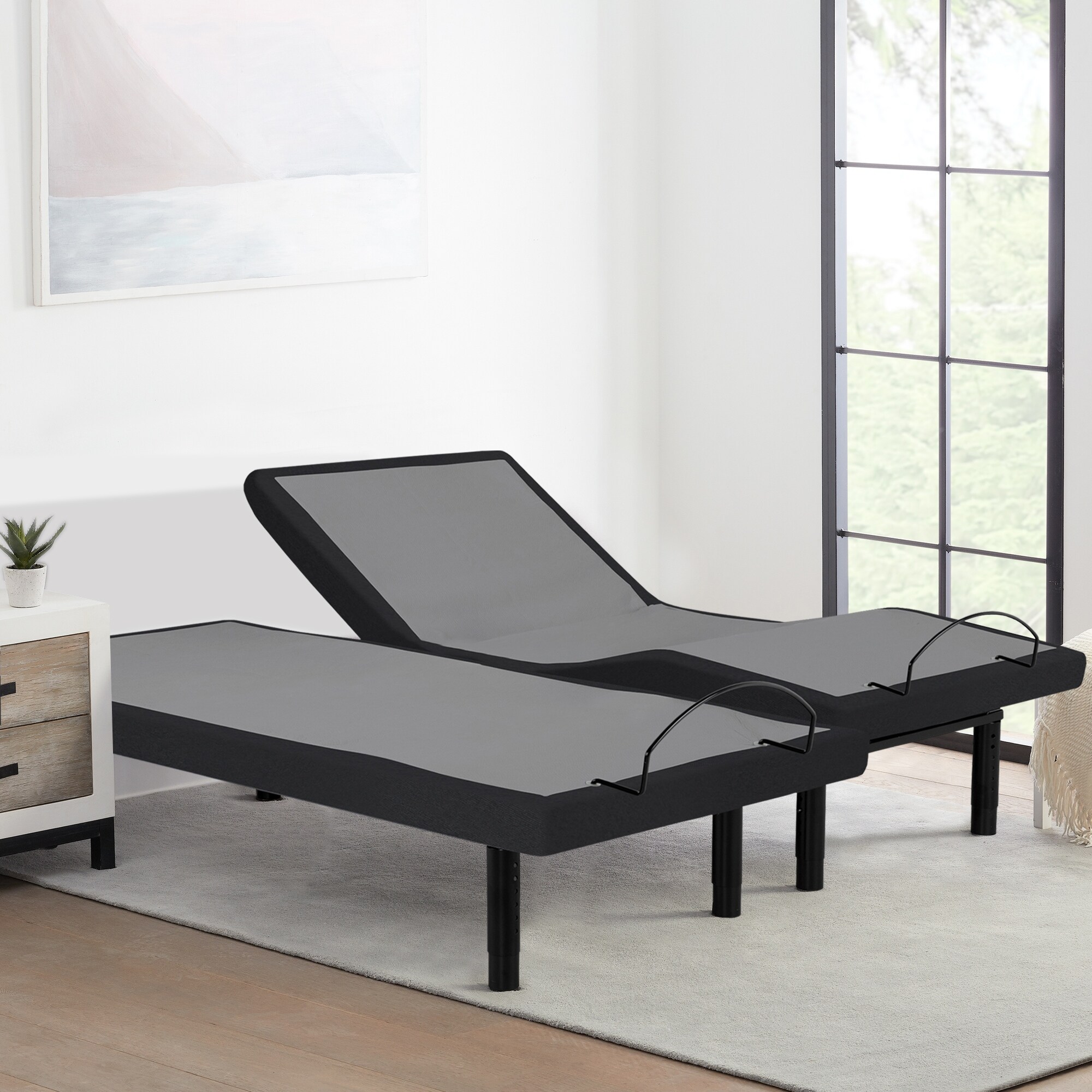Wall hugger adjustable store bed split king