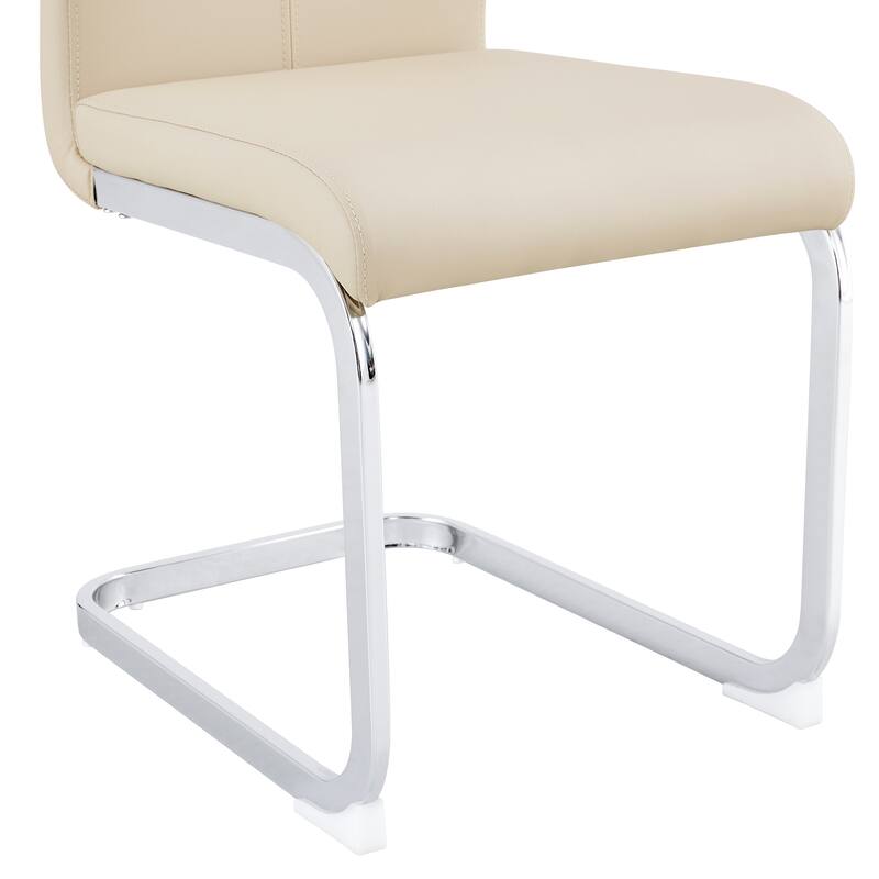 Dining Chairs,PU Faux Leather High Back Side Chair (Set of 4)