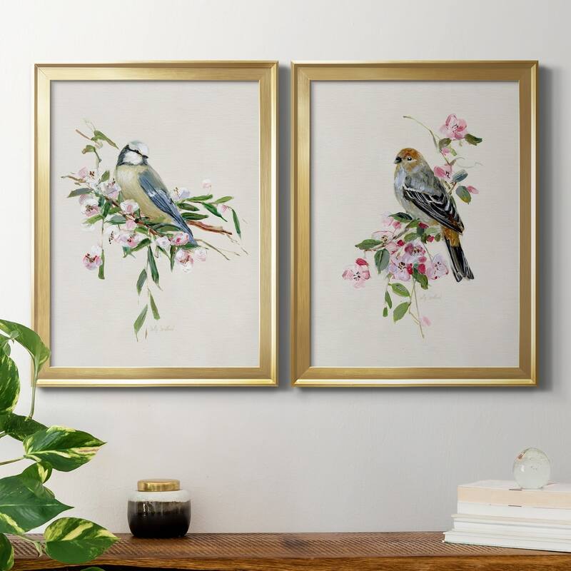Spring Song Blue Bird Premium Framed Print - Ready to Hang - Multi-Color