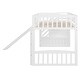 preview thumbnail 22 of 28, All-in-one Loft Bed Built-in Ladder Wood Frame Loft Bed with Slide, 2 Drawers, Storage Stairs & Underbed Activity Space for Kids