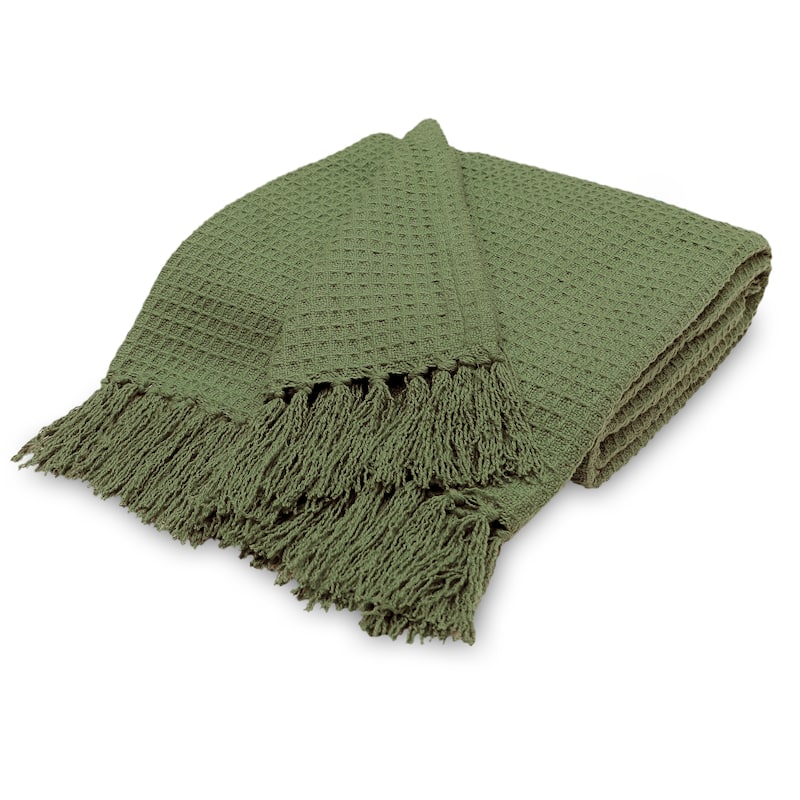 Cozy Trends 100% Cotton Soft Lightweight Breathable All-Season Throw Blanket for Any Bed, Couch, Sofa