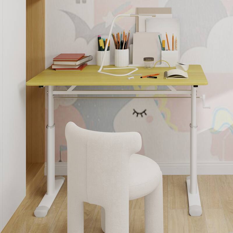 Adjustable Study Desk for Kids & Adults - Height-Adjustable, Multi-Purpose Home/Office Desk, Compact Design