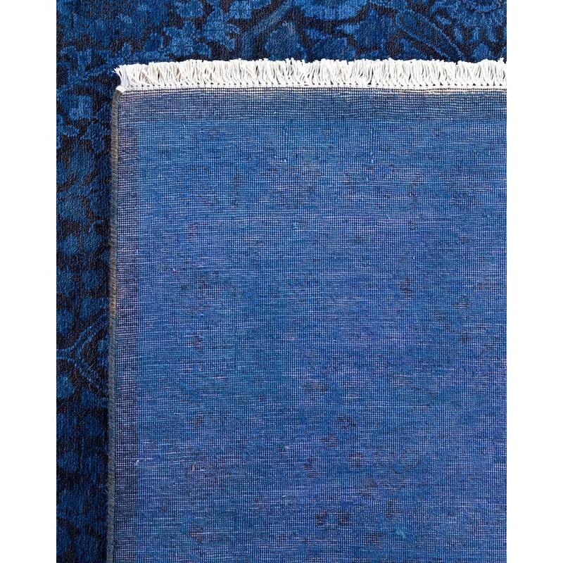 Fine Vibrance One-of-a-Kind Hand-Knotted Area Rug - Blue, 9' 1" x 11' 9" - 9' 1" x 11' 9"