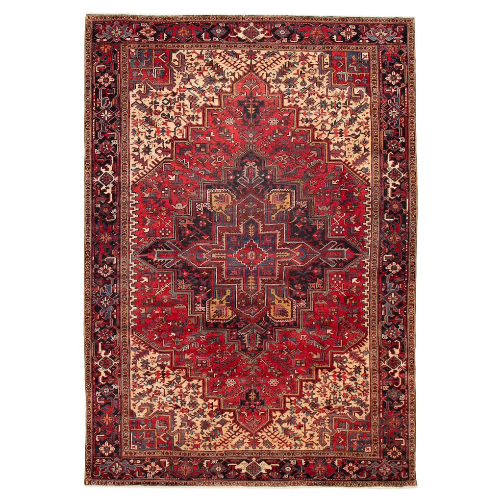 ECARPETGALLERY Hand-knotted Sarabi Red Wool Rug - 7'9 x 11'5