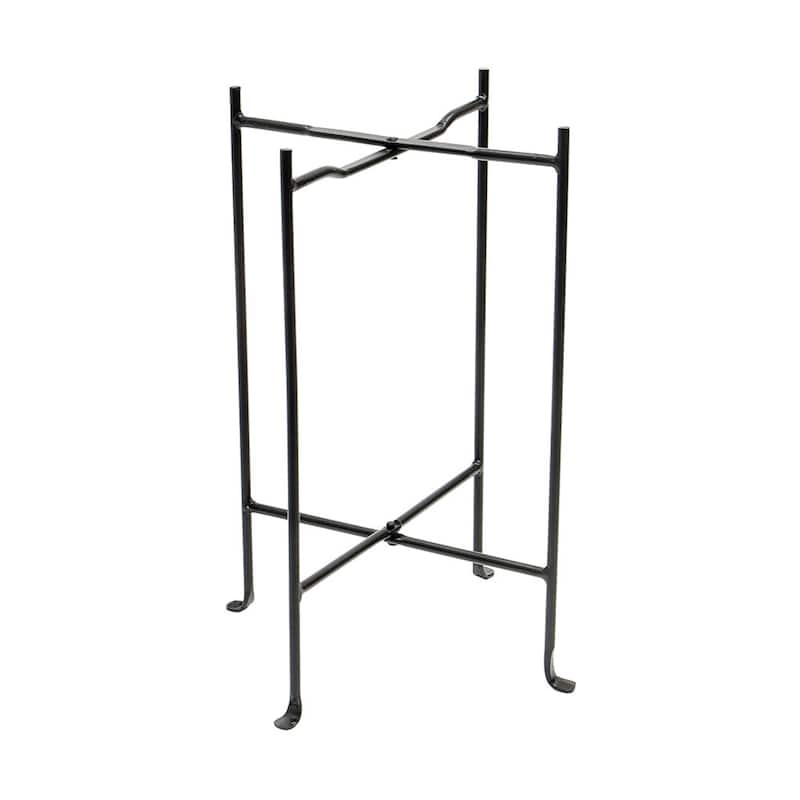 Achla Designs Multi Purpose Folding Floor Stand, 18 Inch Diameter, Black Powder Coat Finish - 18"