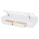 preview thumbnail 11 of 13, Wood L-Shaped Bunk Bed with Wardrobe & 6 Drawers, Twin Size White Hydraulic Bedframe w/ Storage Cabinet, Large Storage Space Bed