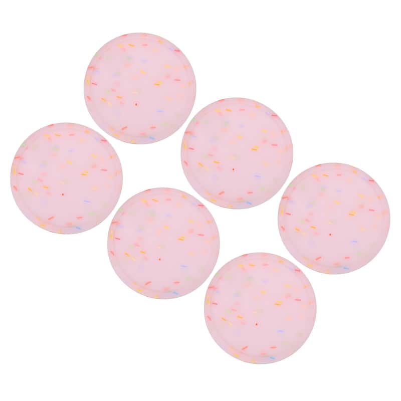 Drink Coasters, 6pcs Silicone Coasters for Drinks, Fluorescent Coaster