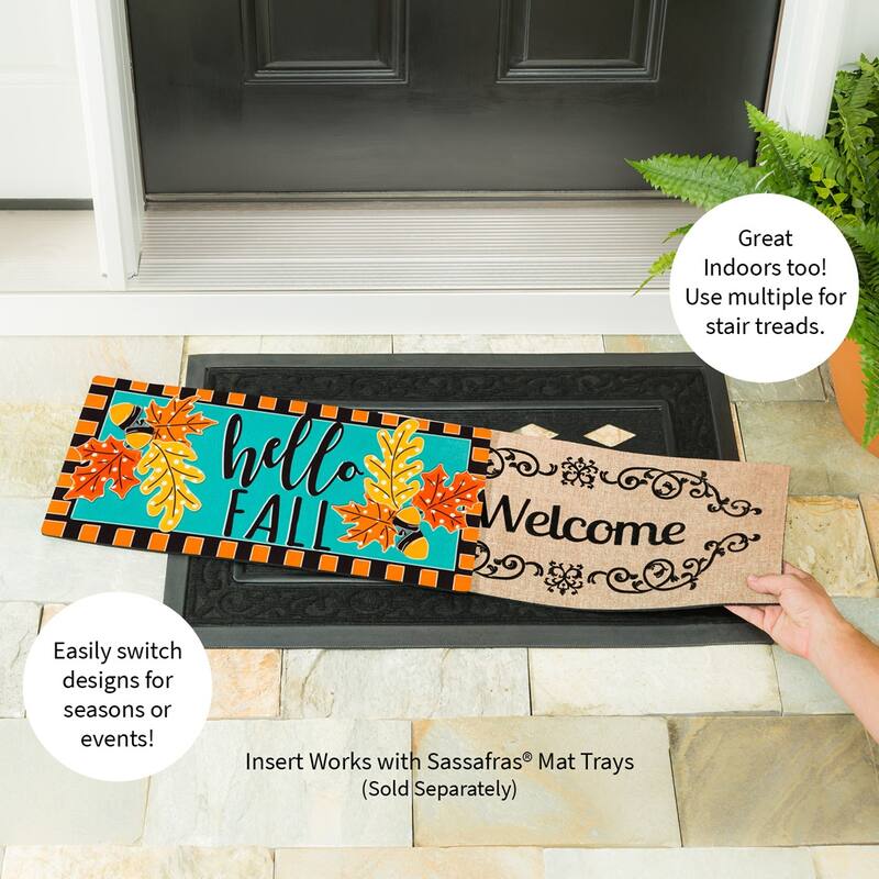 Hello Fall Leaves Sassafras Switch Mat - Multi-Color