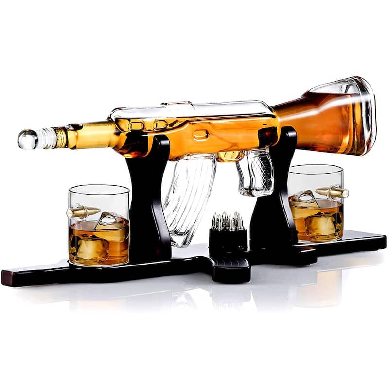 Bezrat Gun Decanter With 2 Glasses