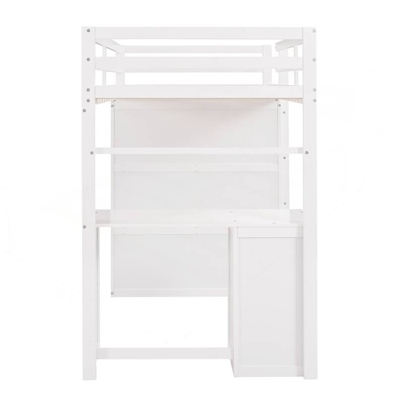 Versatile Twin Loft Bed with Multiple Functions for Space Optimization