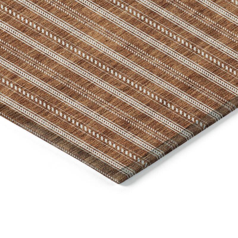 Machine Washable Indoor/ Outdoor Chantille Stripe Twist Rug