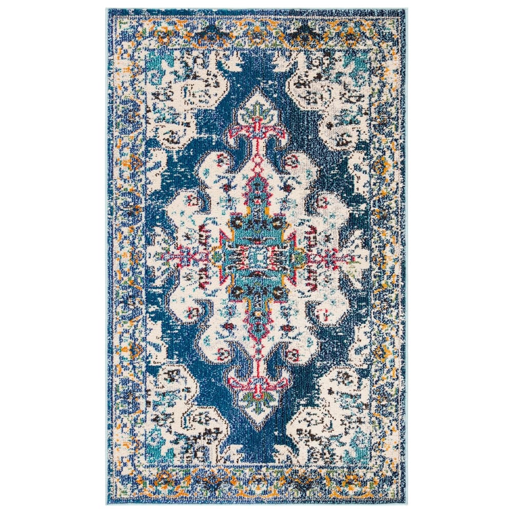 SAFAVIEH Madison Marilou Boho Medallion Distressed Area Rug