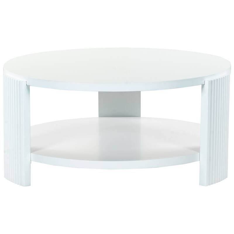 SAFAVIEH Couture Liabella Round Wood Coffee Table - 38"W x 38"D x 19"H