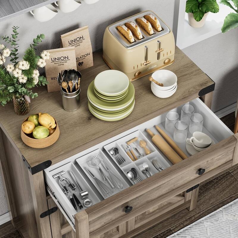 Coffee Bar Accent Cabinet - 15.75"D x 31.5"W x 33.46"H