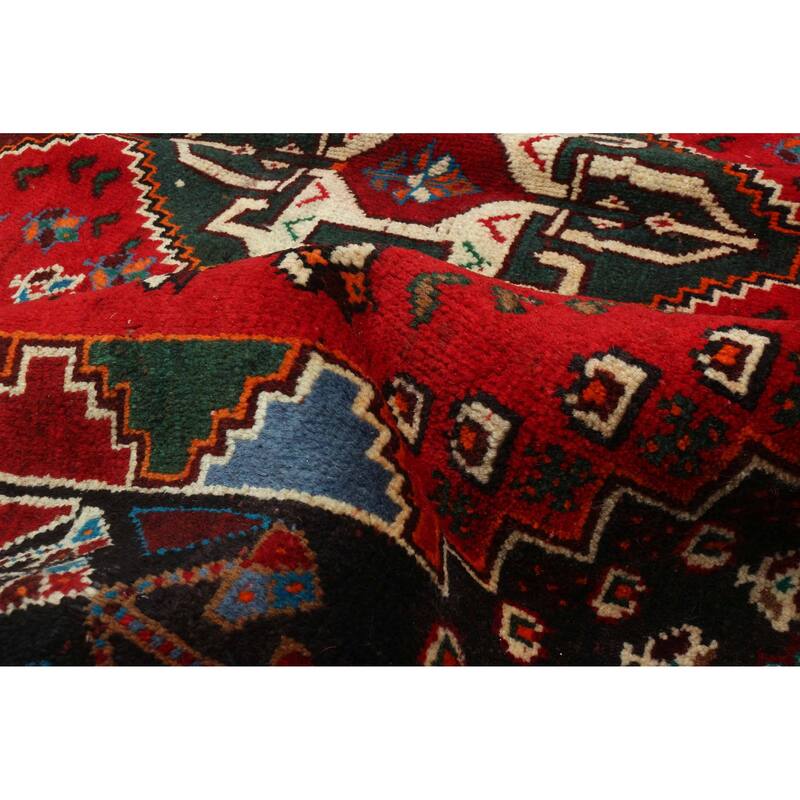 ECARPETGALLERY Hand-knotted Melis Vintage Red Wool Rug - 5'3 x 8'2