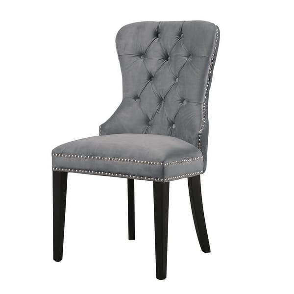 slide 2 of 10, Abbyson Versailles Grey Tufted Dining Chair