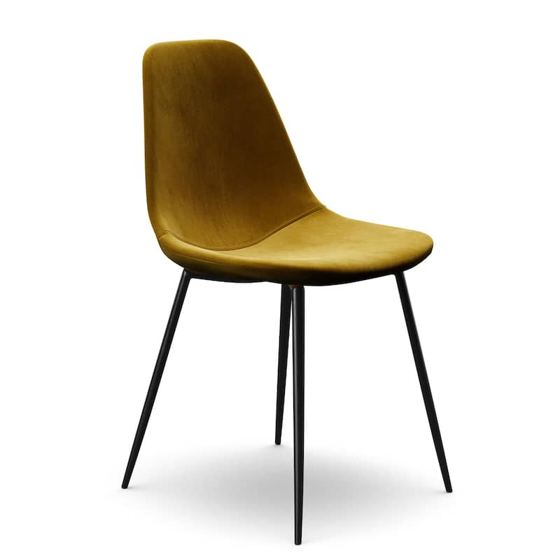 Maxine Velvet Side Chairs (Set of 2) - Gold Performance