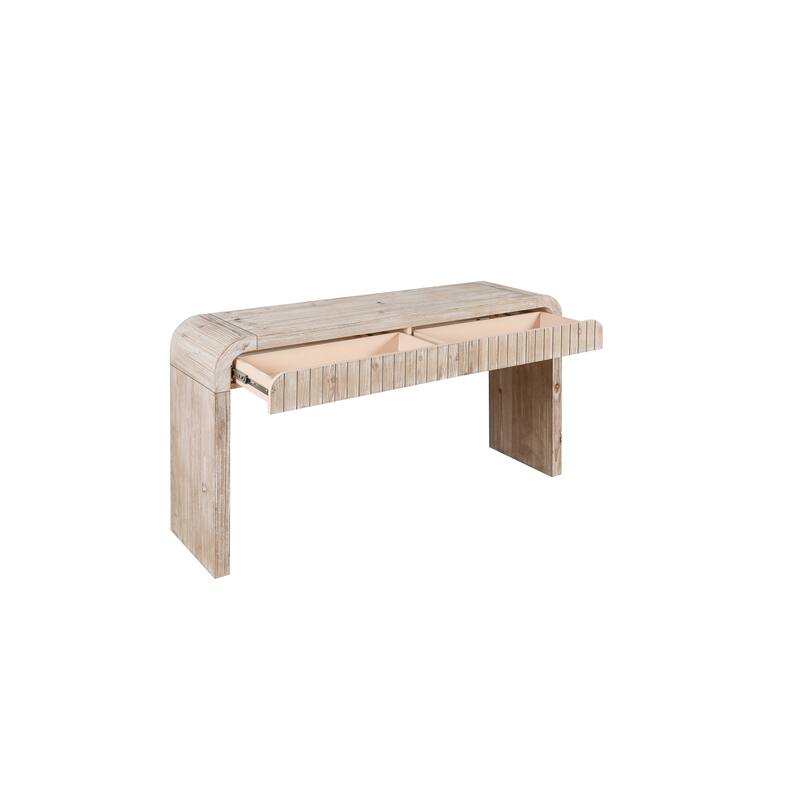 Roomfitters 59" Farmhouse Console Table, Vintage Crafted Entryway Table with 2 Storage Drawers